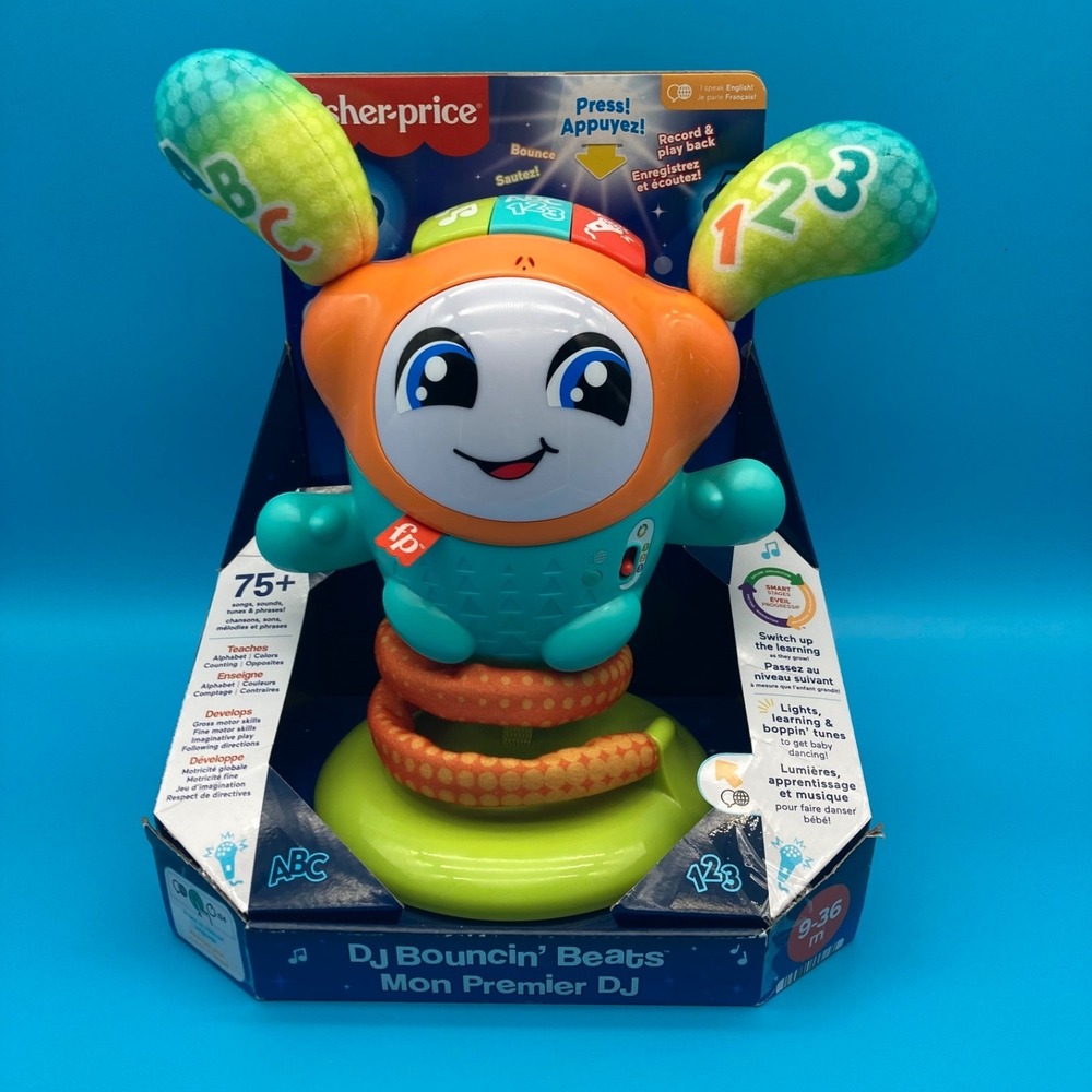 Fisher Price DJ Bouncin' Beats Interactive Learning Toy - Ages 9 - 36 Months NEW